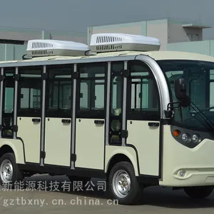14座封闭式电动观光车带空调,新能源车,电动车,看房车,旅游观光车