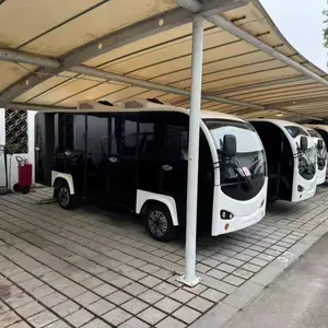 利凯设计接待领导的电动观光车10人座位软包观光车