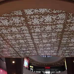 天花吊顶铝单板冲孔透光镂空雕花美观装饰价格实惠天花吊顶铝单板