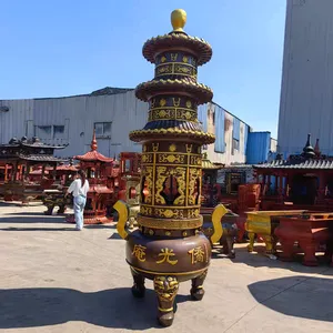 厂家供应生铁铸铁铸铜七层九层宝鼎宝塔仿古宝鼎古宫宝鼎
