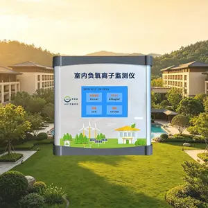 温泉泡房壁挂式负氧离子监测仪 楼盘科普展示型室内负氧离子检测器
