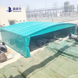 室外空地大型活动仓库雨棚 厂房过道电动推拉棚材质加厚抗风