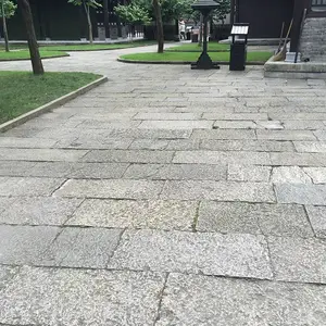 黄金麻火烧板铺地石板材 300x600机切面户外小区石板大量供应