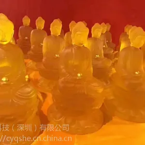 宏缘科技琉璃工艺品佛像万佛龛光明柱牌位存放架寺庙智能万佛工程