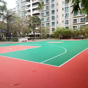 泉州丙烯酸地坪施工_泉州篮球场铺设安装工程_学校足球场施工_能冠工程施工包工包料改造