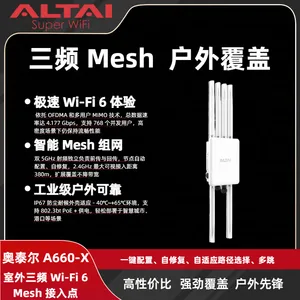 奥泰尔A660-X 三频 Wi-Fi 6 Mesh工业级无线AP:4.177Gbps 速率 + IP67 防护,智慧城市 / 港口部署首选!