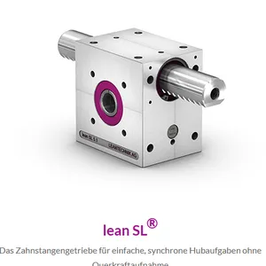 LEANTECHNIK lean SL?系列齿条齿轮,用于简单、同步的提升任务