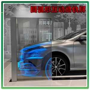 圆形导轨弧形滑轨屏舞台LED开合门互动滑轨屏多屏联动