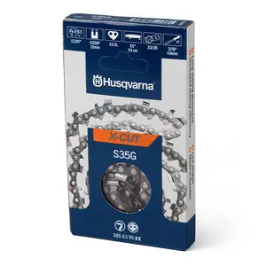 Husqvarna富世华进口X-CUT锯链S35G油锯直角链条16/18寸锯条