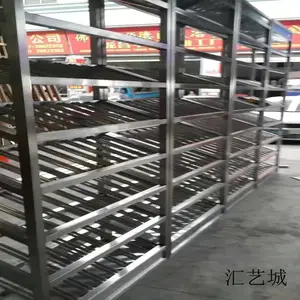 不锈钢酒柜 钛金拉丝不锈钢酒柜 酒店会所红酒架定制 现代家用多层展示架