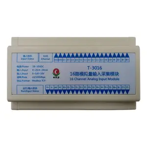 供应掌中宇T-3016 基于以太网的16路模拟量输入采集模块 TCP/IP通讯