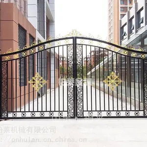 铁艺大门小区庭院铁艺门平开推拉铁门乡村院子铁门