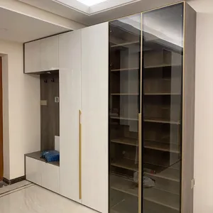 供应浙江杭州实木多层橱柜衣柜门模压门定做全屋定制厂家