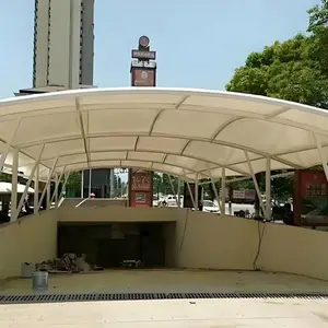 重庆安装商场小区地下车库膜结构出入口雨棚地下通道出入口雨蓬