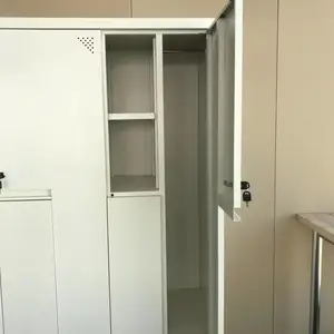 供应钢制衣柜酒店员工更衣柜宿舍储物柜高端L型衣柜出口支持定制