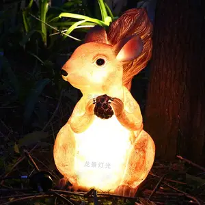 松鼠灯动物造型灯树脂松鼠景观灯户外低压防水庭院公园景区动物灯