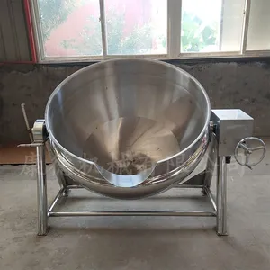 食品厂专用煮肉设备 自动控温煮肉夹层锅 可倾斜煮鸭脖夹层锅