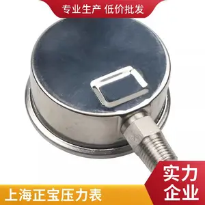 不锈钢轴向带边耐震压力表Y-153BFZ 0-16mpa