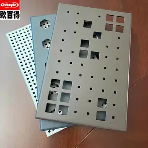 氟碳漆洞洞铝板外墙 艺术冲孔铝单板加工定制 欧百得