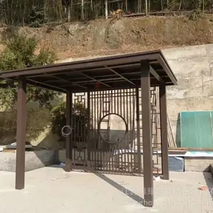 全国供应中式凉亭 别墅花园庭院景观亭 简约中式长廊架 户外欧式玻 璃亭