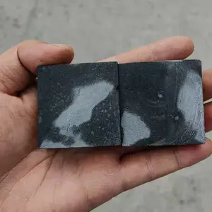科研实验切割玄武岩石 压力测试岩石岩片 研磨切平火山岩块石
