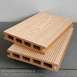 sambo森保塑木工厂***方孔圆孔实心户外塑木地板工程定制塑木花箱花架塑木凉亭塑木屋塑木护墙板