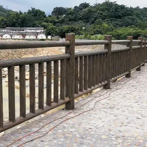 隋唐古建-厂家直销仿木栏杆-仿木护栏河道-景区仿木护栏