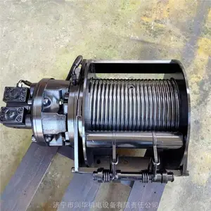 挖掘机拉树用液压绞车卷扬机1.5吨3吨山东润华液压绞盘厂家