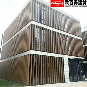 本厂专注外墙立面铝方管 铝方通外立面安装施工一站式服务