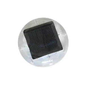 景观园林户外太阳能道钉灯圆形塑料外壳发光诱导警示灯可支持定制