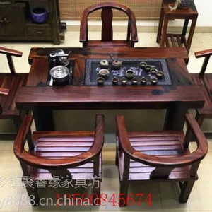 简约-1.8米-2.4米1.2米老船木茶桌实木茶几家具茶水厅功夫茶茶桌