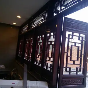 四川厂家手工定做茶楼明清古典装修及火锅店仿古中式内装外装及中式实木仿古窗找惠森