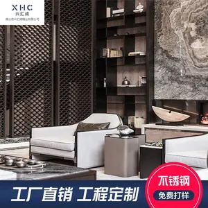 售楼部屏风 不锈钢异形屏风加工