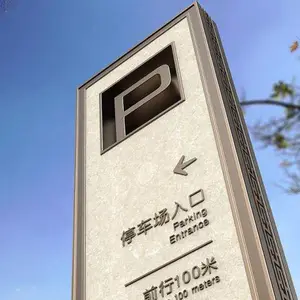 定制房地产酒店产业园不锈钢导视牌户外广告牌立牌精神堡垒导向牌