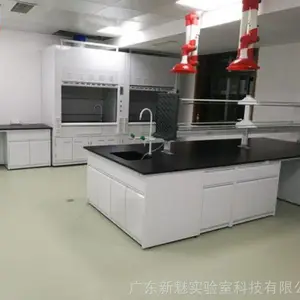 全钢实验台厂家 钢木实验室家具定制 中央工作台边台