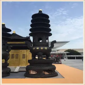 正圆生产铸铜故宫宝鼎厂家　zy010寺庙铸铁五层七层宝鼎铸造厂家