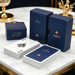 掼蛋扑克牌定制礼盒烫金加厚黑芯纸礼品扑克定制广告扑克牌