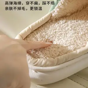 恒源祥正品授权 羽绒棉拖鞋防水防滑!耐脏保暖高颜值,双脚比踩棉花还舒服!男女都有两款可选