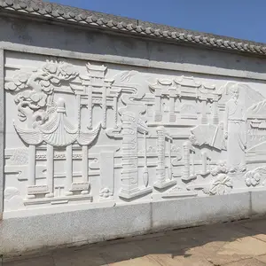 石材壁画浮雕 广场文化墙 校园石刻浮雕墙 盛隆石业定制