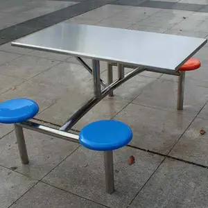 供应食堂餐桌椅不锈钢餐桌椅学生食堂快餐桌椅学生餐桌