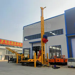 小型长螺旋地基打桩机 履带式地基引孔钻机 6-20米长螺旋地基打桩机