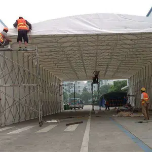 仓储叉车轨道移动雨篷xylg-01 深圳龙岗遮阳遮雨仓库篷