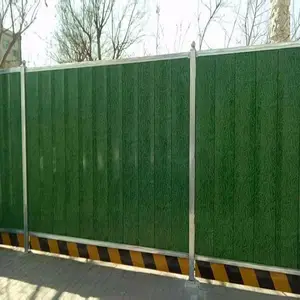 施工临时搭建快易组装拼接彩钢围挡工地小草挡板pvc围栏板