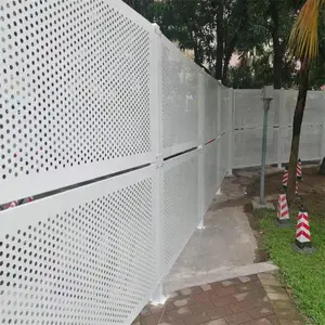 1.5/2.0mm加厚镀锌板冲孔围挡 市政建设工程适用建筑围栏