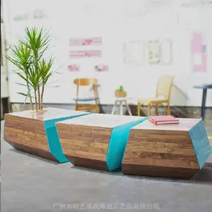 玻璃钢树池坐凳户外商场公共休息等候椅创意美陈装饰定制