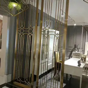 广东不锈钢屏风生产厂家 室内不锈钢屏风隔断定制加工工艺