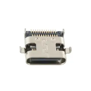 USB3.1 Type-C母座24p沉板0.8 L=7.9mm 黑胶 SMT双贴母座编带 大电流快充