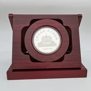 消防员退休纪念品工作满30周年纪念品纯铜纪念盘银纪念牌定做