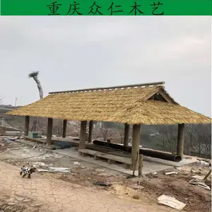 南川茅草长廊 小青瓦长廊 设计 武隆防腐木风雨廊 仿古小青瓦长廊施工安装