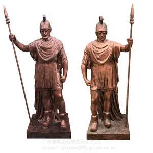 别墅庭院景观欧式罗马武士雕塑|人造石雕罗马骑士装饰|古罗马武士摆件